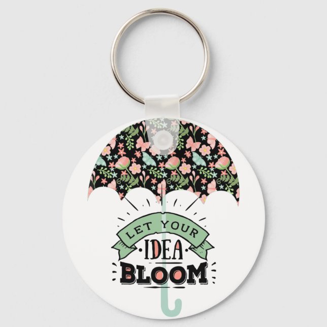 Idea Bloom Umbrella Key Ring (Front)
