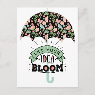 Idea Bloom Umbrella Postcard