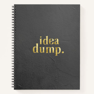 Idea Dump Black & Gold Notebook for Creatives