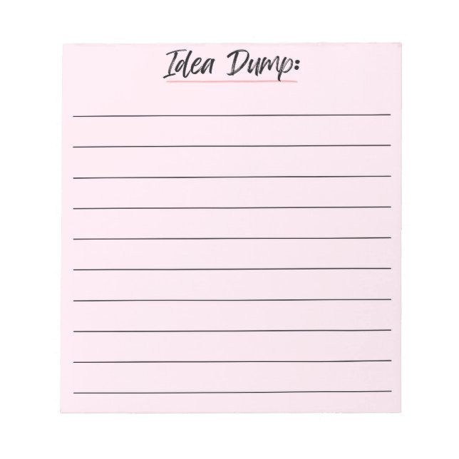 Idea Dump Notepad - Jot Down Ideas (Front)