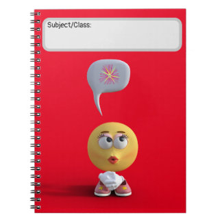 "Idea Emoji" (Red) Notebook