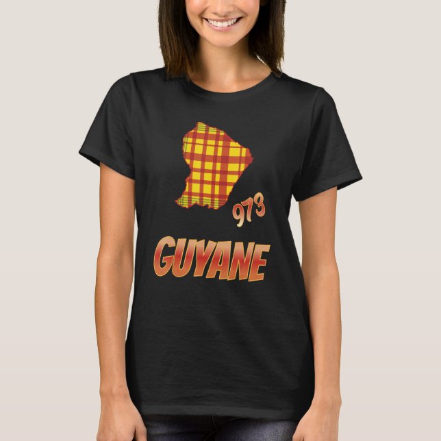 idea for Guyanese Madras map of Guyana T-Shirt (Front)