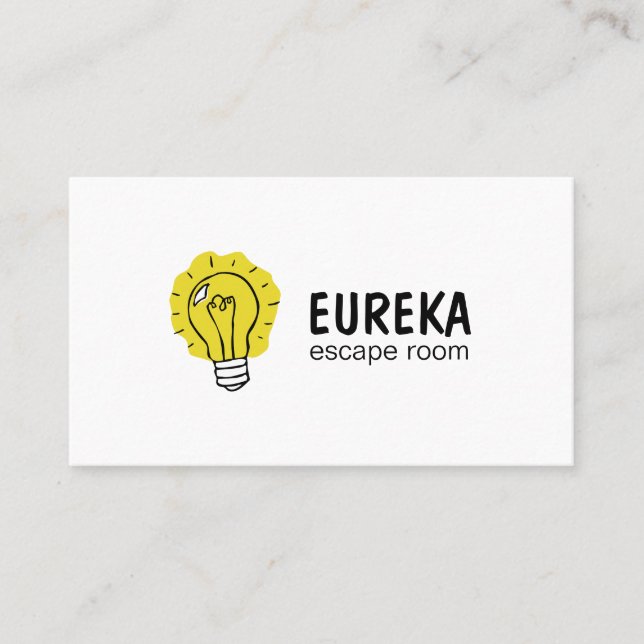 Idea Lightbulb Logo Business Card (Front)