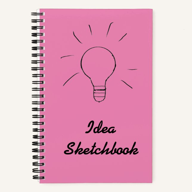 Idea Pink Sketchbook Notebook (Front)