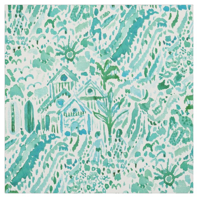 IDEAL BEACH HOUSE Santa Cruz Toile Fabric (Swatch)