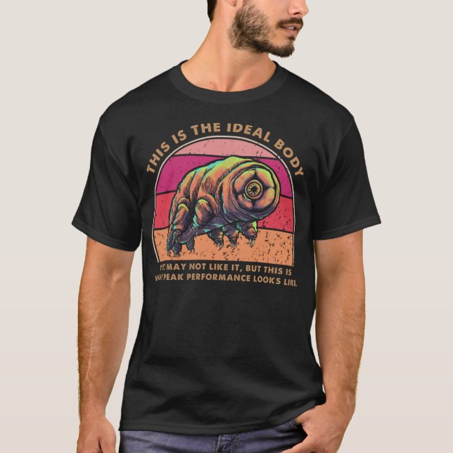 Ideal Body Funny Tardigrade Water Bear Moss Piglet T-Shirt (Front)