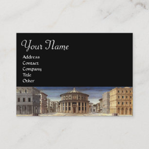 IDEAL CITY,black Business Card