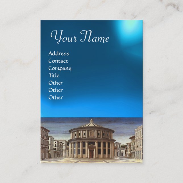 IDEAL CITY ,bright blue sapphire Business Card (Front)