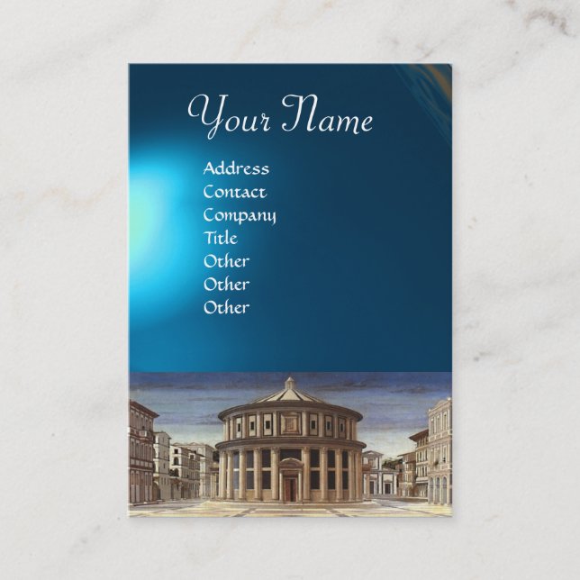 IDEAL CITY , bright blue sapphire Business Card (Front)