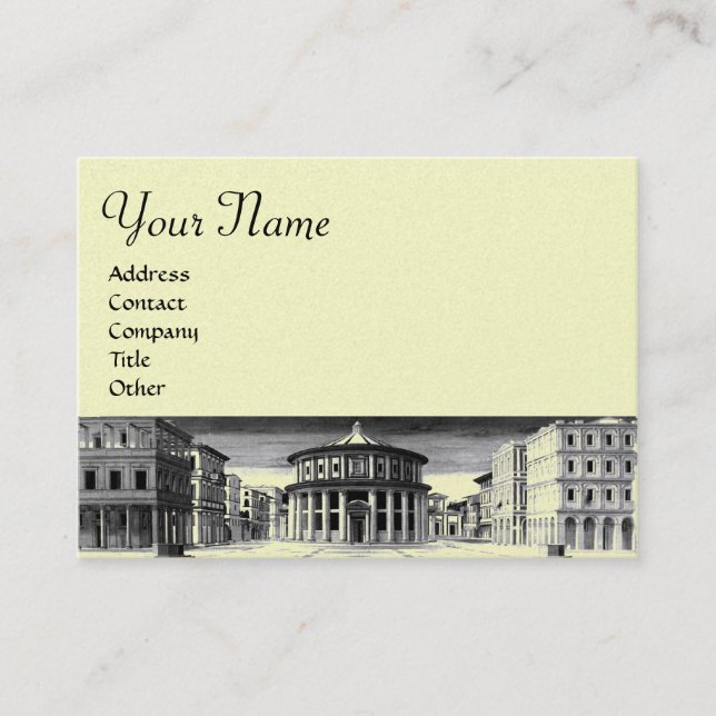 IDEAL CITY,bright  platinum metallic paper,silver Business Card (Front)