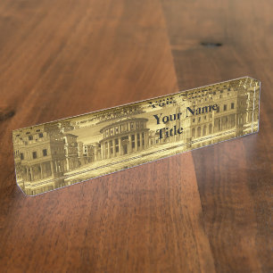 IDEAL CITY,Renaissance Architecture / Gold Yellow Nameplate
