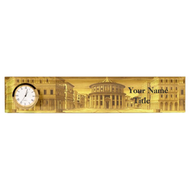 IDEAL CITY,Renaissance Architecture / Gold Yellow Nameplate (Front)
