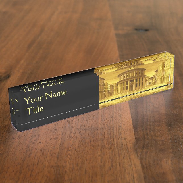 IDEAL CITY,Renaissance Architecture / Gold Yellow Nameplate (Side)