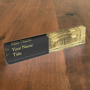 IDEAL CITY,Renaissance Architecture / Gold Yellow Nameplate