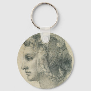 Ideal Head of a Woman by Michelangelo Key Ring