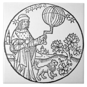 Ideal Portrait of Aristotle (384-322 BC), copy of Ceramic Tile