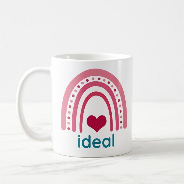 ideal Viva Magenta Boho Rainbow Coffee Mug (Left)
