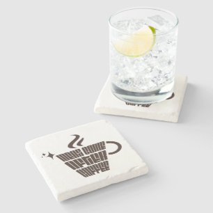 Ideas Come After Coffee – Trendy Vertical Stone Coaster