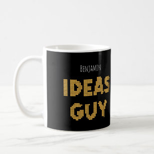 Ideas guy light bulb geek funny saying 3D text Coffee Mug