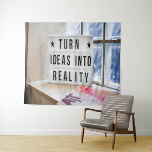 Ideas Into Reality Motivational Tapestry