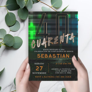 Ideas para fiestas de 40 cumpleaños para chicos invitation