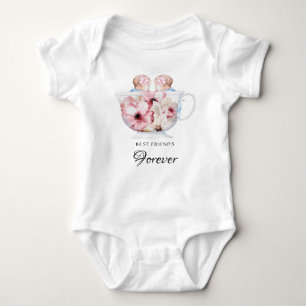 *~*Identical TWIN Sisters Baby T-Shirt Baby Rose Baby Bodysuit