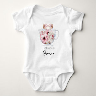 *~*Identical TWIN Sisters Baby T-Shirt Baby Shoes  Bodysuit