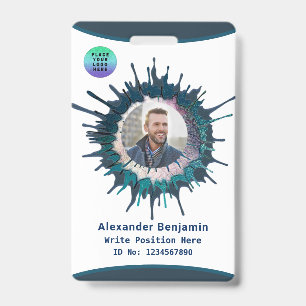 Identification Id Card Employee Photo Logo Custom Badge
