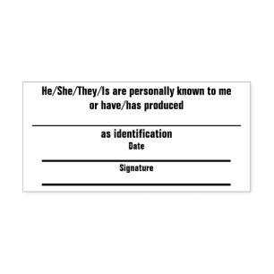 Identification stamp with date & signature