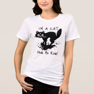 Identify As Cat or Trying To Be Funny Cat Humour Tri-Blend Shirt