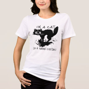 Identify As Cat or Trying To Be Funny Cat Meme Tri-Blend Shirt