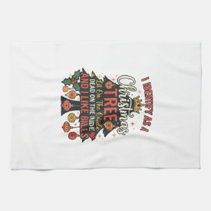 Identify As Christmas Tree Crown Balls Tea Towel
