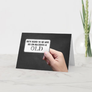 Identify As Old Sign With Hand Card