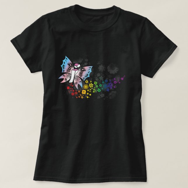 Identiti "Free Butterfly" Transgender T-Shirt (Design Front)