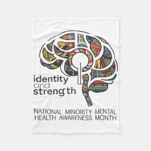 Identity And Strength Minority Mental Health Aware Fleece Blanket