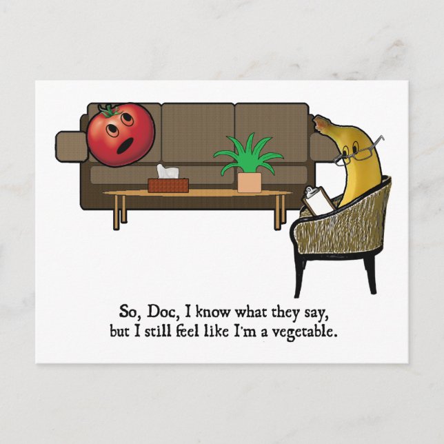 Identity Crisis, Tomato Sees Psychiatrist Postcard (Front)