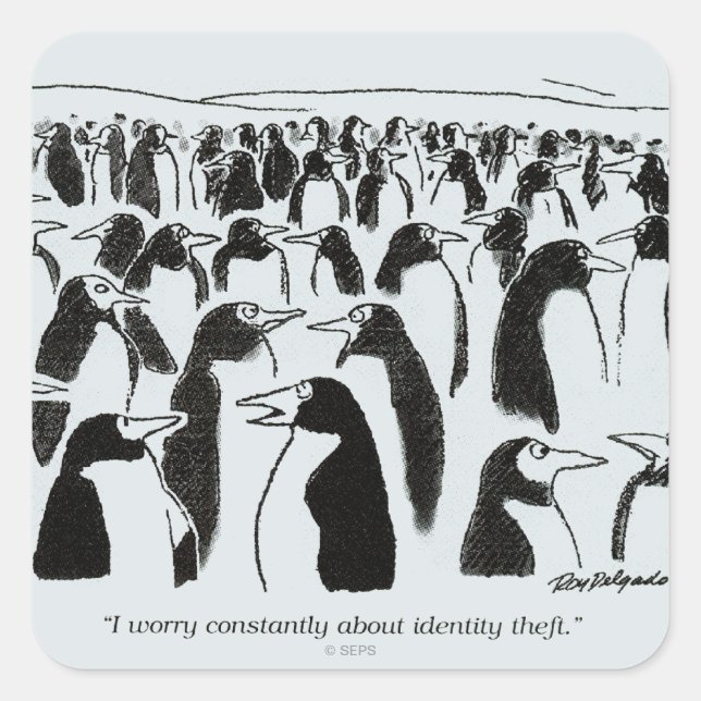 Identity Theft Square Sticker (Front)