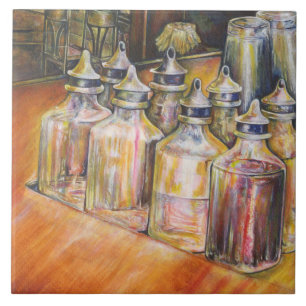 Ideography of Golden Light Ceramic Tile