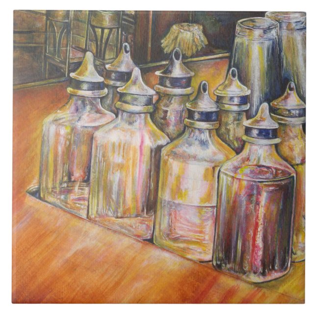 Ideography of Golden Light Ceramic Tile (Front)