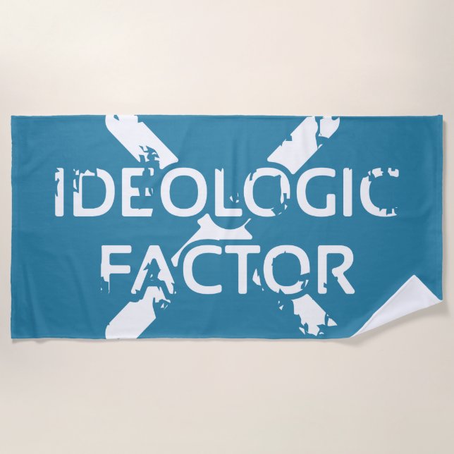 Ideologic Factor Nice White Soft Grunge Beach Towel (Front)