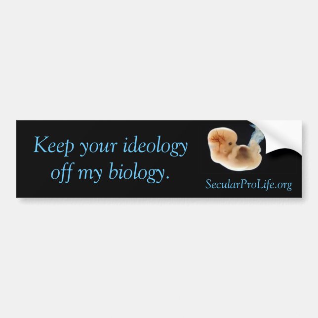 Ideology v Biology Bumper Sticker (Front)