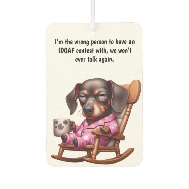 IDGAF  CAR AIR FRESHENER (Front)