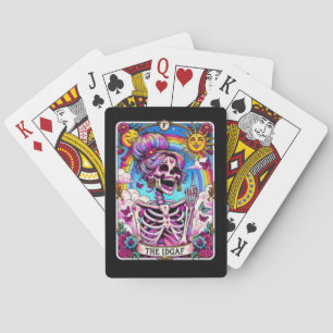 IDGAF Skeleton Women Tarot Poker Cards