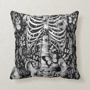 Idiopathic idiot, lace skeleton cushion