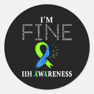 Idiopathic Intracranial Hypertension Awareness Iih Classic Round Sticker