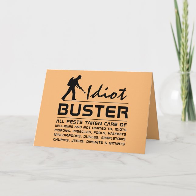 Idiot Buster Card (Front)