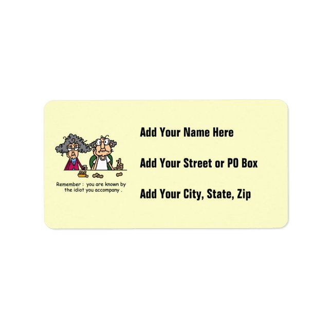 Idiot Company Label (Front)