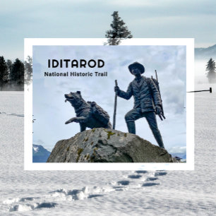Iditarod Trail, Seward to Nome Trail Mile Zero Postcard