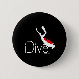 idive 6 cm round badge