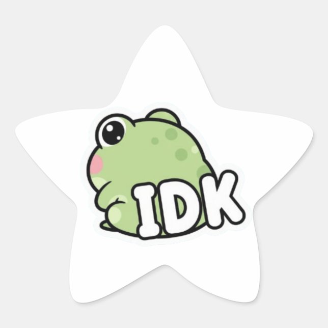IDK Frog Sticker Cute Ignoring Frog Minimal Meme K (Front)